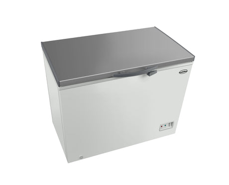 Vrieskist 302L | -18°C | wit/rvs | Deksel | 1116x644x845(h)mm