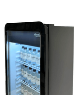 Glasdeur Koelkast | 280L | Zwart | +1°C/+10°C | Geforceerd | Wielen | 540x560x1725(h)mm