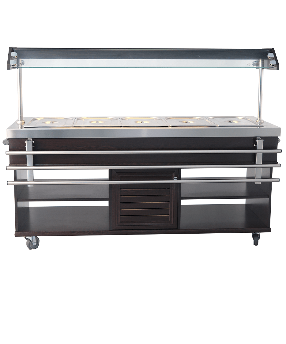 Gekoeld Buffet | 5x 1/1 GN | +4°C/+8°C | Statisch | Verlichte Kap | 1900x700x1400(h)mm