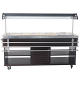 Gekoeld Buffet | 5x 1/1 GN | +4°C/+8°C | Statisch | Verlichte Kap | 1900x700x1400(h)mm