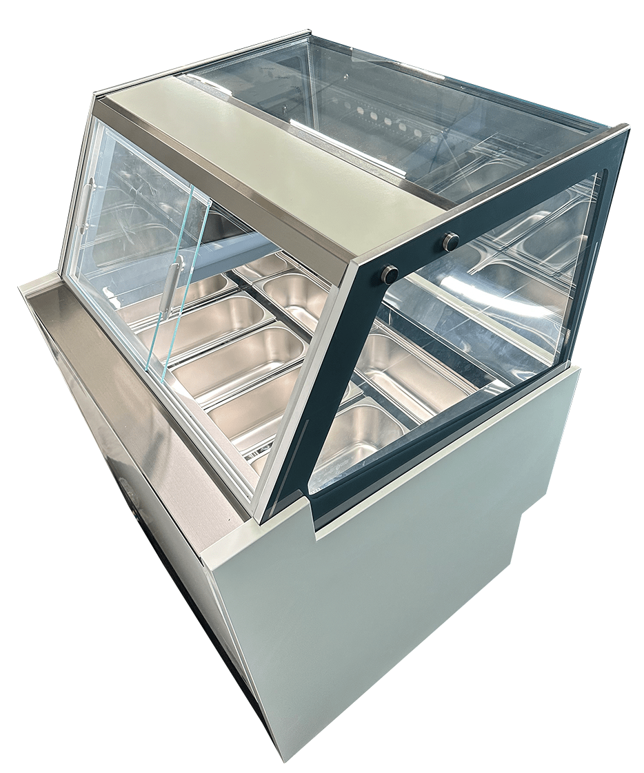 Schepijsvitrine KOMODO | 189L | 6x 5L | -16°C/-18°C | Geforceerd | 910x880x1300(h)mm