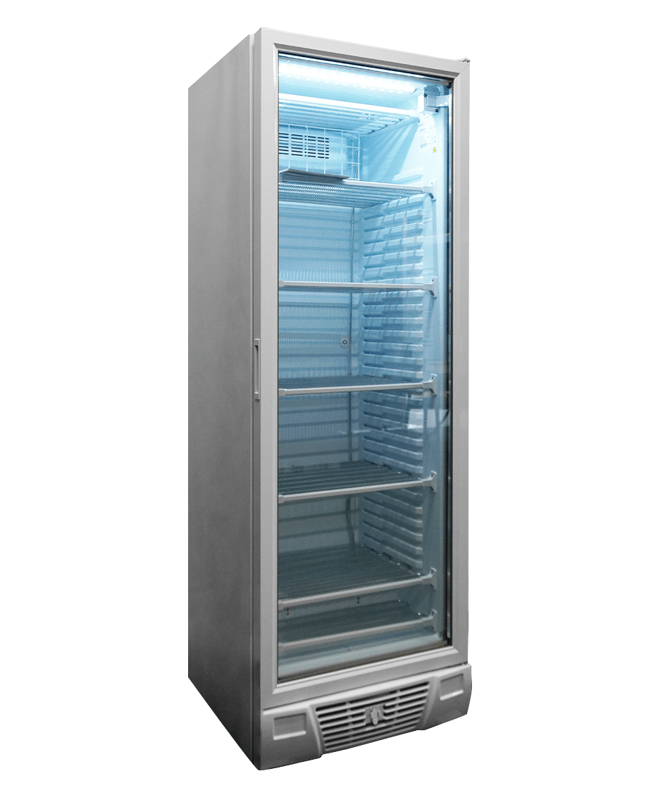 Glasdeur Vrieskast | Wit | 382L | 1 Deur | -18°C/-24°C | Statisch | 640x670x1875(h)mm