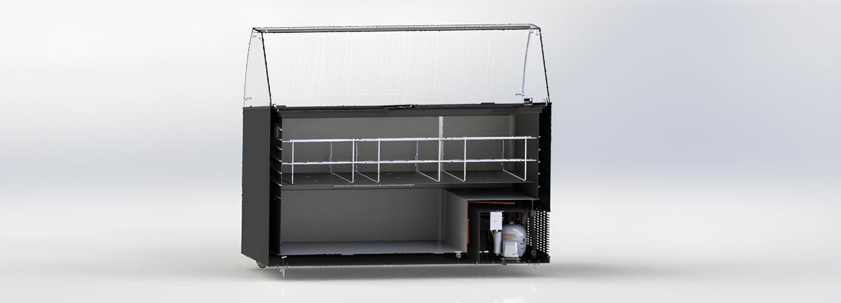 Schepijsvitrine TENERIFE | Energiezuinig | 454L | 10x 5L | -14°C/-24°C | Statisch | Gekoelde Reserve | 1439x727x1229(h)mm