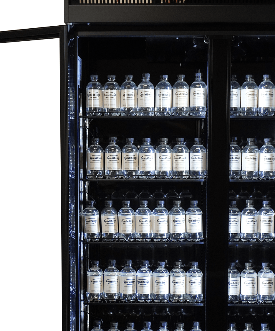Glasdeur Koelkast Zwart | 770L | 2 Glasdeuren | 0°C/+10°C | Geforceerd | 1100x525x1911(h)mm