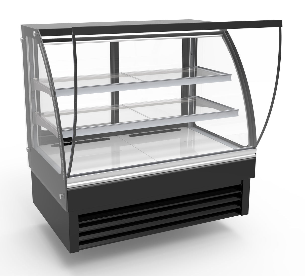 Koelvitrine | 236L | Zwart | +2°C/+8°C | 3 Schappen | 1200x680x1200(h)mm