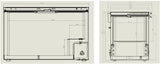 Vrieskist 407L | tot -18°C /-24°C| wit/RVS | klapdeksels | 1316x743x840(h)mm