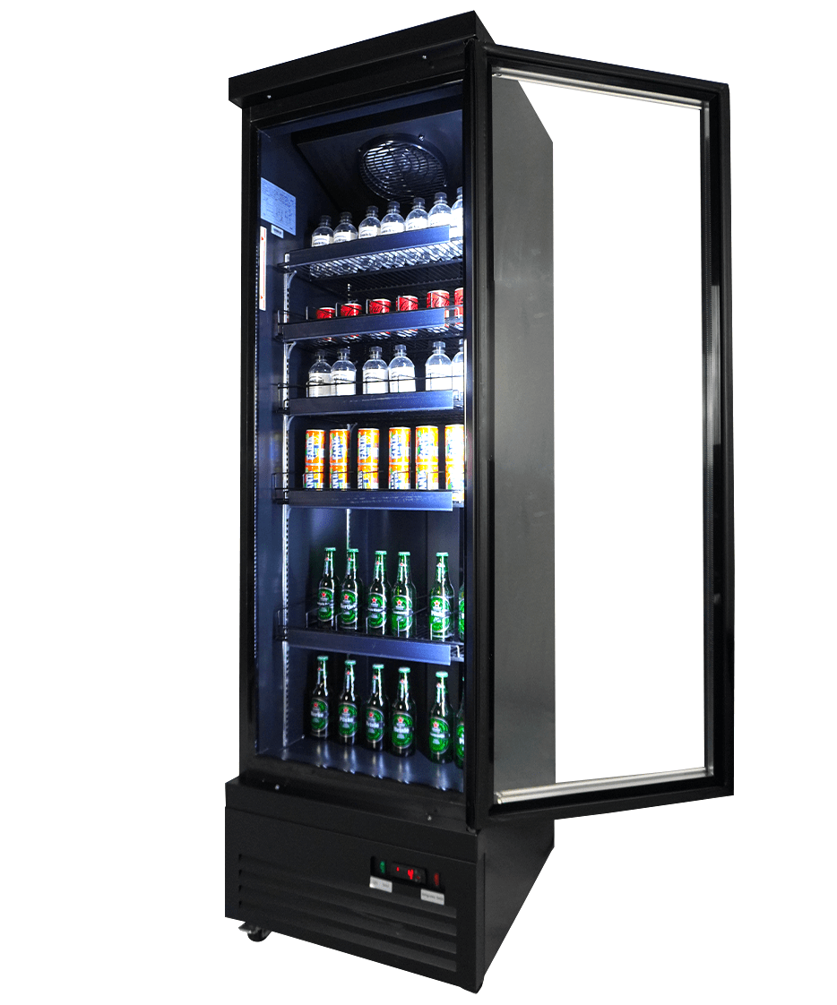 Glasdeur Koelkast | 500L | Zwart | 0°C/+10°C | Geforceerd | 620x705x2050(h)mm