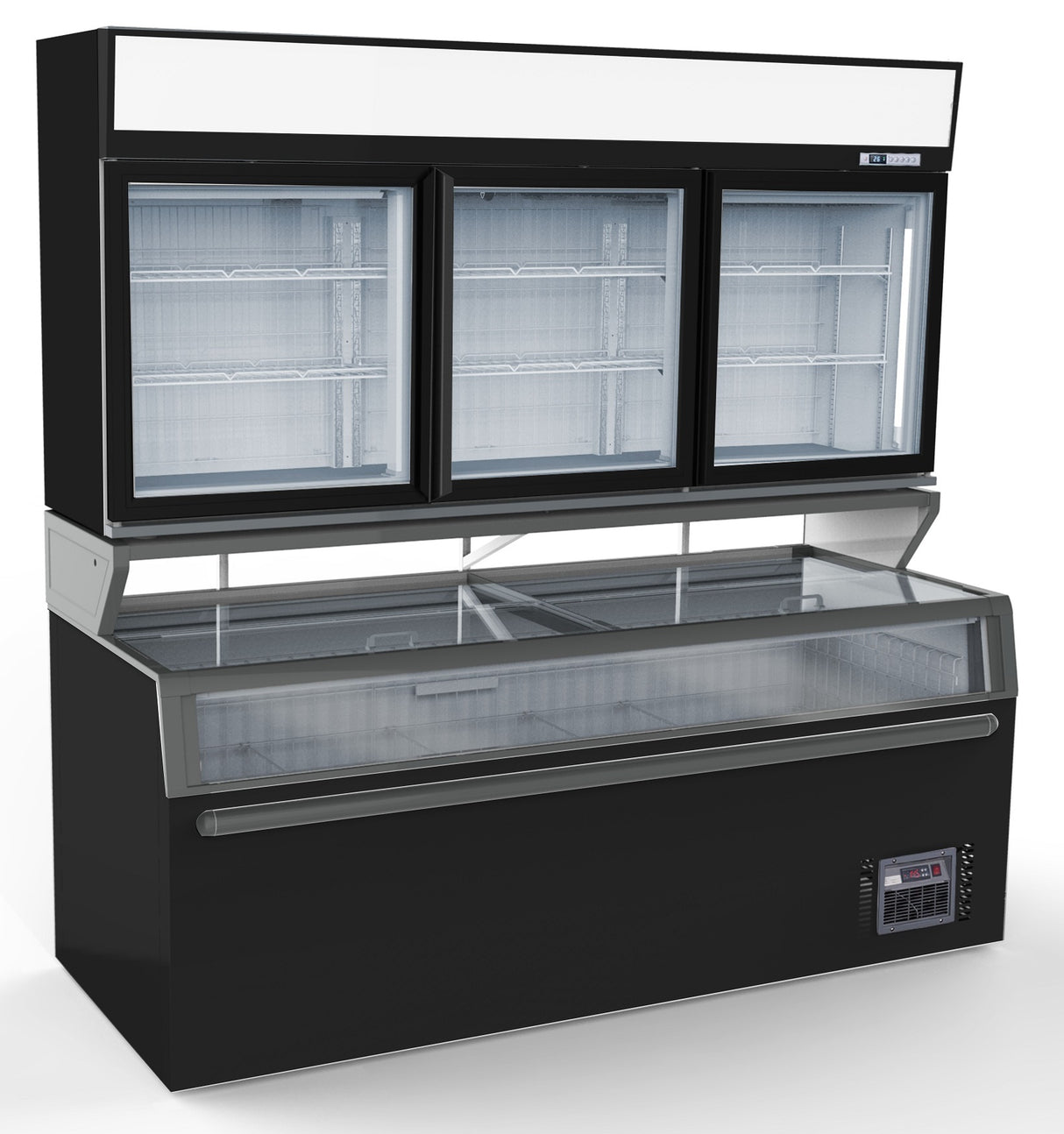 Wandvriezer | Zwart | -18°C/-22°C | 2104x890x2102(h)mm