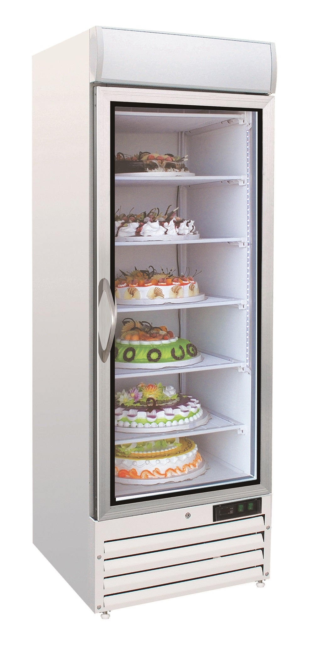 Glasdeur Vrieskast | Wit | 578L | 1 Deur | -18°C/-24°C | Statisch | 680x700x1990(h)mm