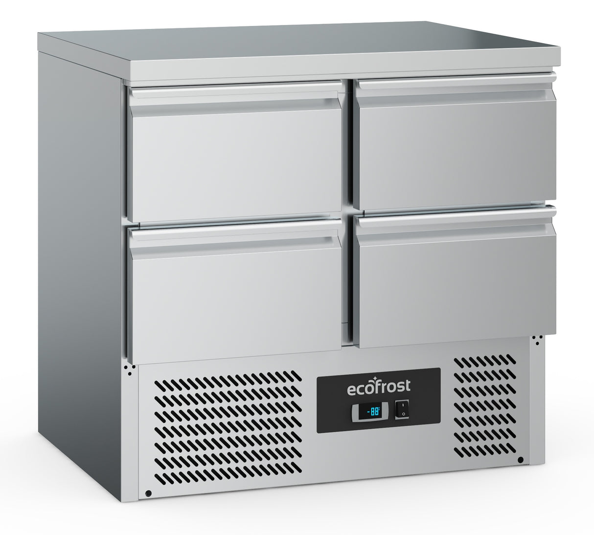 Koelwerkbank 4 Laden | 257L | +2°C/+8°C | Statisch met ventilator | 900x700x875(h)mm