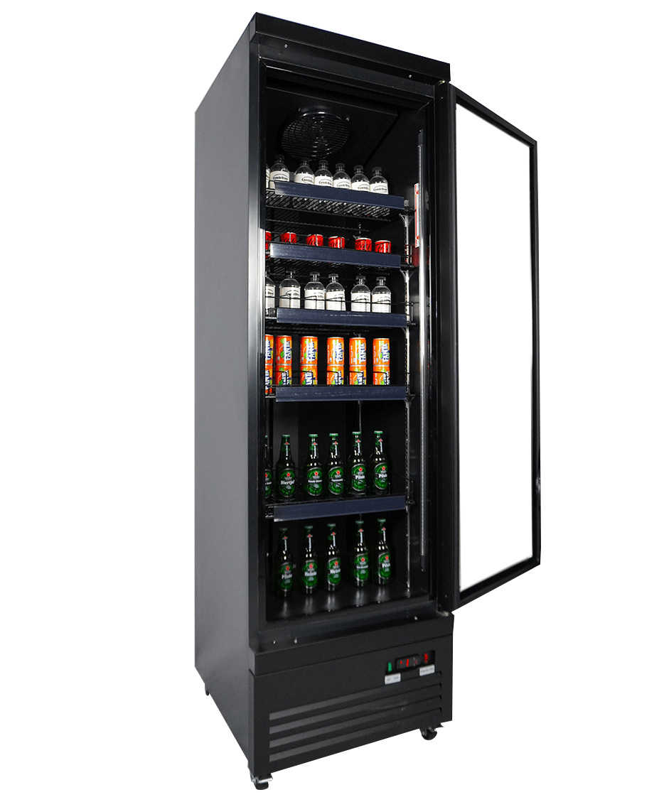 Glasdeur Koelkast | 500L | Zwart | 0°C/+10°C | Geforceerd | 620x705x2050(h)mm
