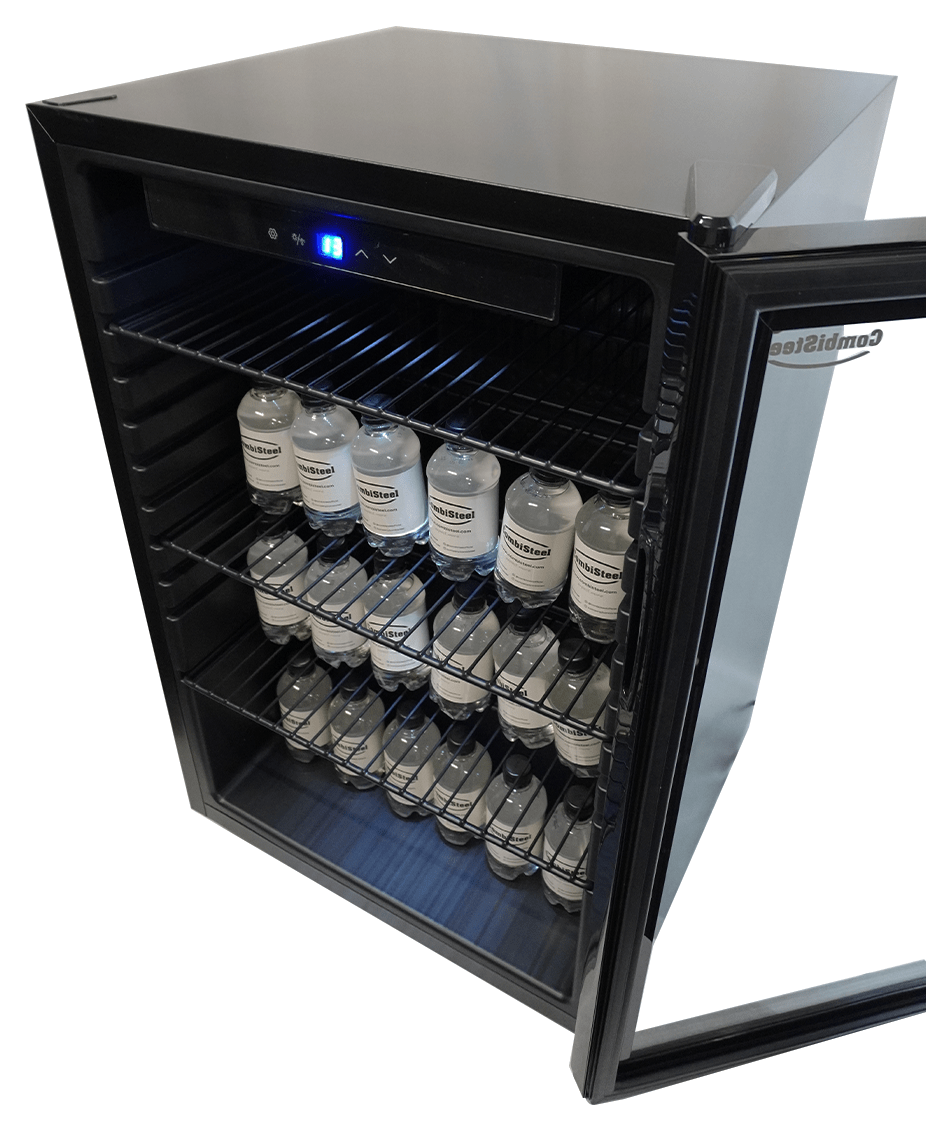 Drankenkoeling | Zwart | 150L | 1 Glasdeur | +3°C/+10°C | Statisch | 540x539x847(h)mm