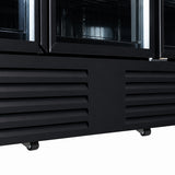 Glasdeur Vrieskast Zwart | 2120L | 4 Deuren | -18°C/-22°C | Geforceerd | 2550x775x2090(h)mm