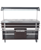 Gekoeld Buffet | 4x 1/1 GN | +4°C/+8°C | Statisch | Verlichte Kap | 1500x700x1400(h)mm