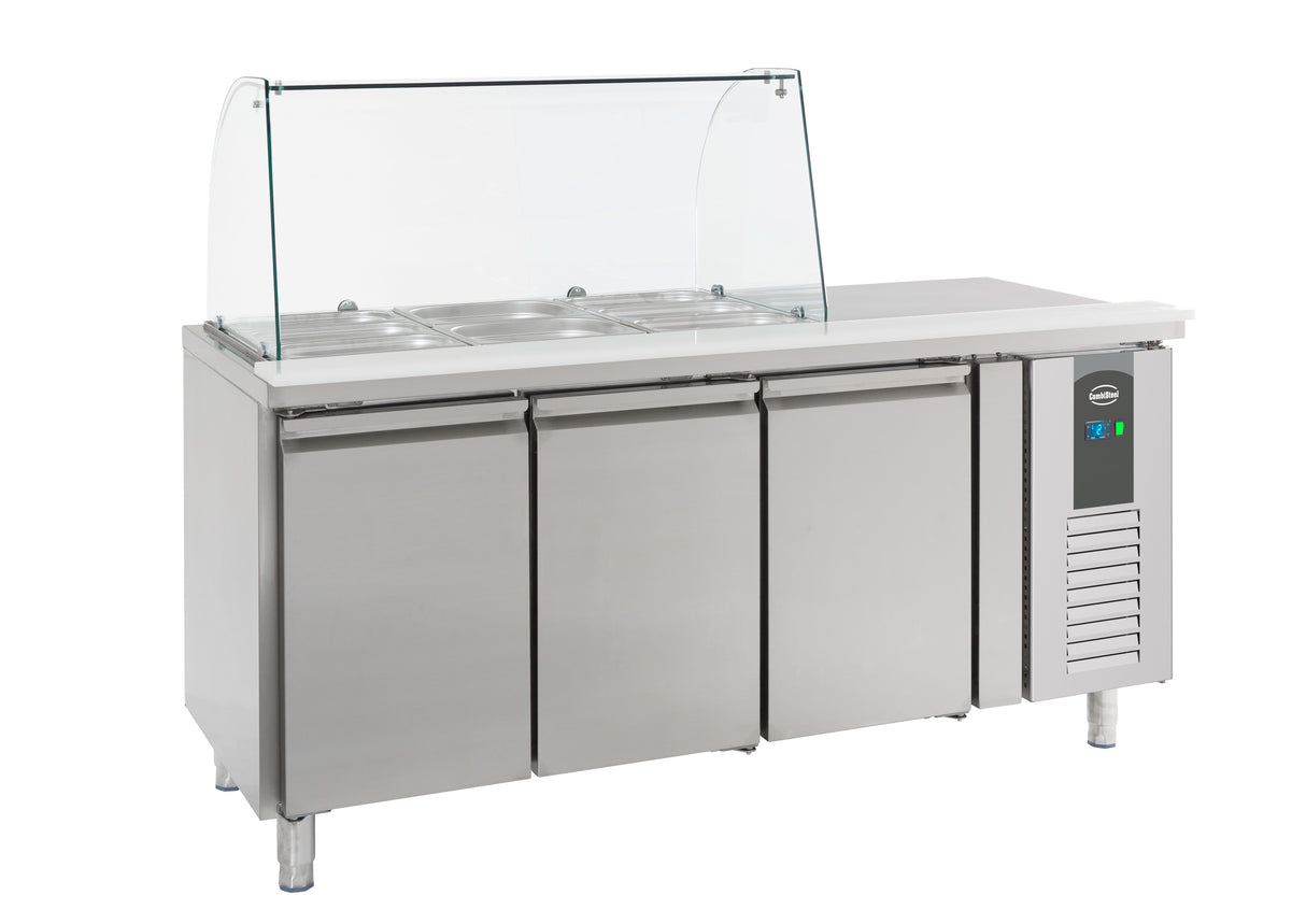 Gekoeld saladette | 3x 1/1 GN | +2°C/+8°C | Geforceerd | 1795x700x850(h)mm