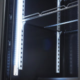 Glasdeur Koelkast | 1200L | Zwart | +2°C/+10°C | Geforceerd | Draaideuren | 1600x600x2100(h)mm