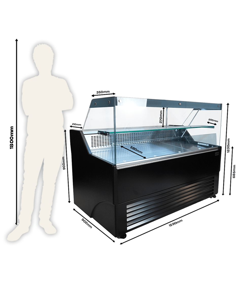 Koeltoonbank | WESLEY | 0°C/+7°C | Geforceerd met gekoelde Reserve | 1590x902x1230(h)mm