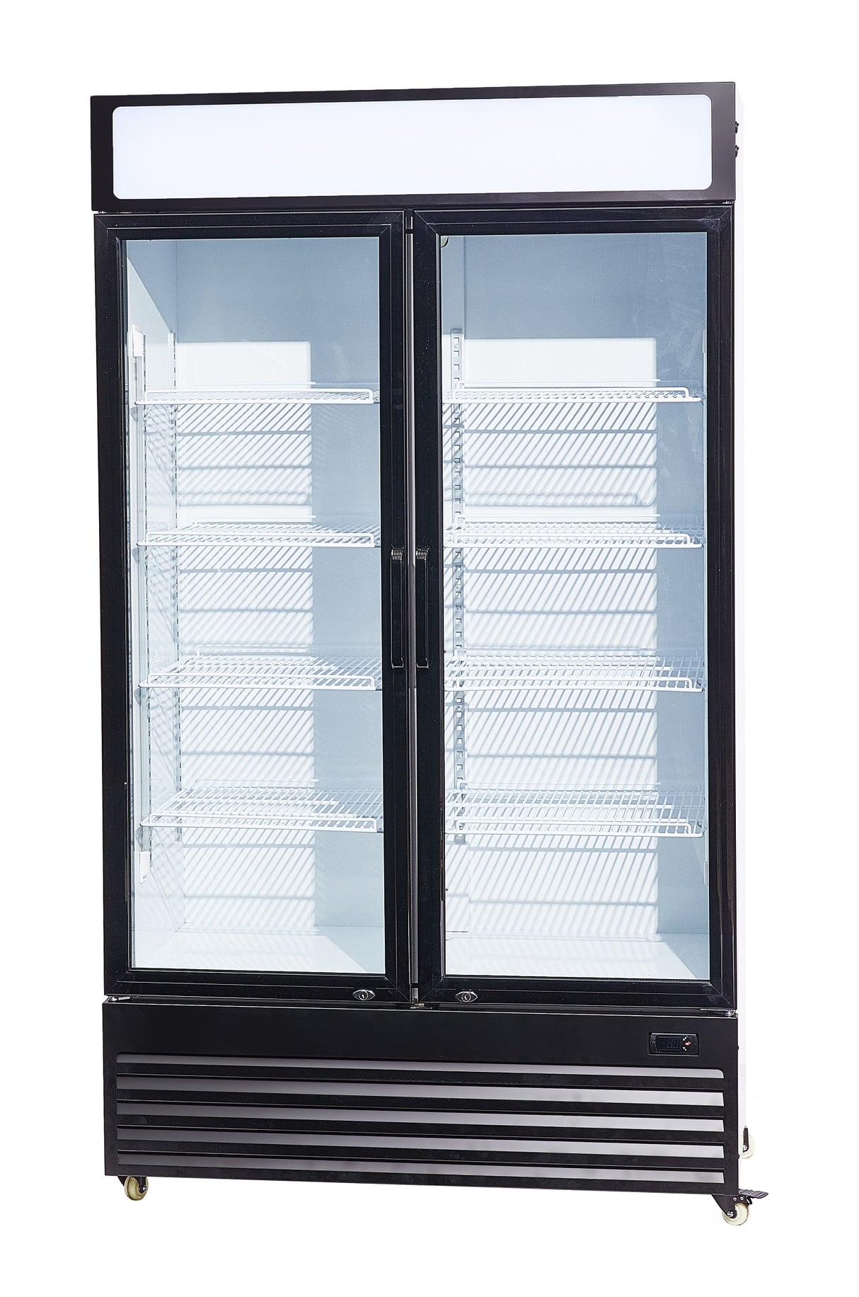 Glasdeur Koelkast Zwart/Wit | 750L | 2 Deuren | +2°C/+10°C | Geforceerd | 1120x610x1965(h)mm