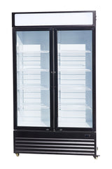 Glasdeur Koelkast Zwart/Wit | 750L | 2 Deuren | +2°C/+10°C | Geforceerd | 1120x610x1965(h)mm