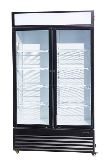 Glasdeur Koelkast Zwart/Wit | 750L | 2 Deuren | +2°C/+10°C | Geforceerd | 1120x610x1965(h)mm