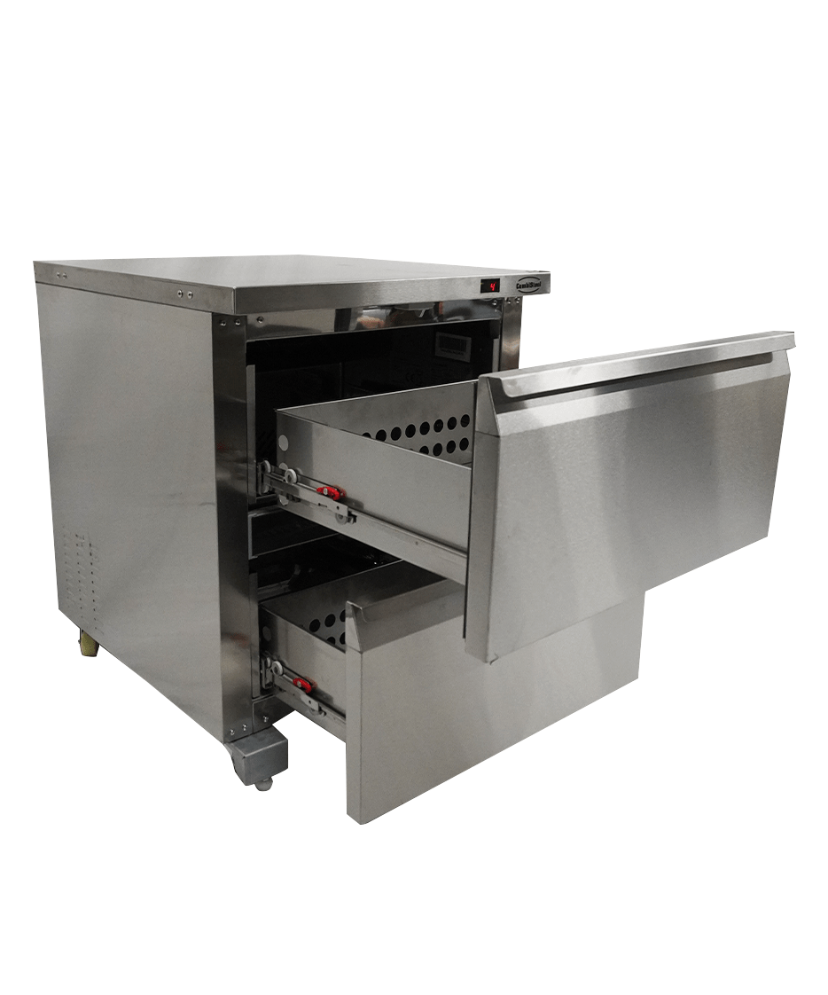 Koel-/Vrieskast | 185L | RVS | -18°C/-21°C & +1°C/+4°C | Geforceerd | 2 Laden (GN) | 705x785x850(h)mm