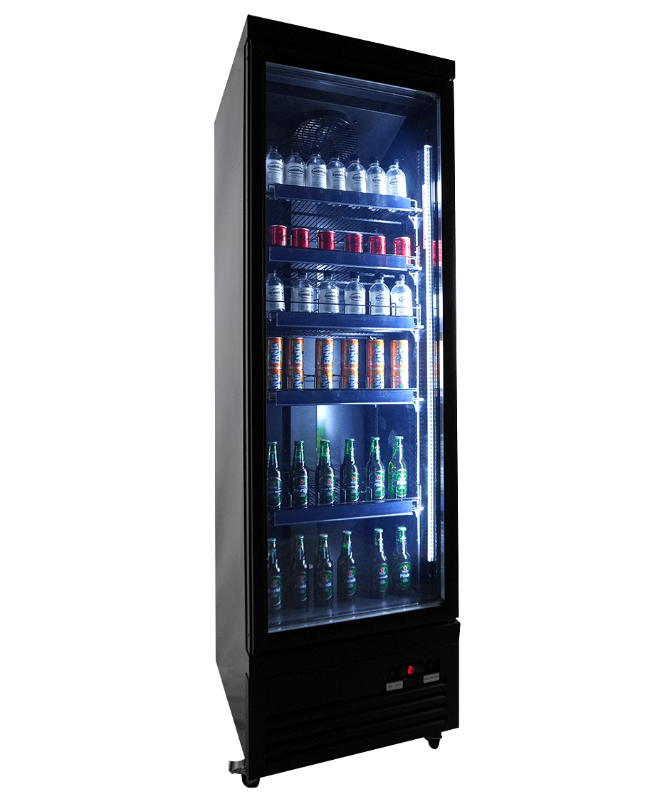Glasdeur Koelkast | 500L | Zwart | 0°C/+10°C | Geforceerd | 620x705x2050(h)mm