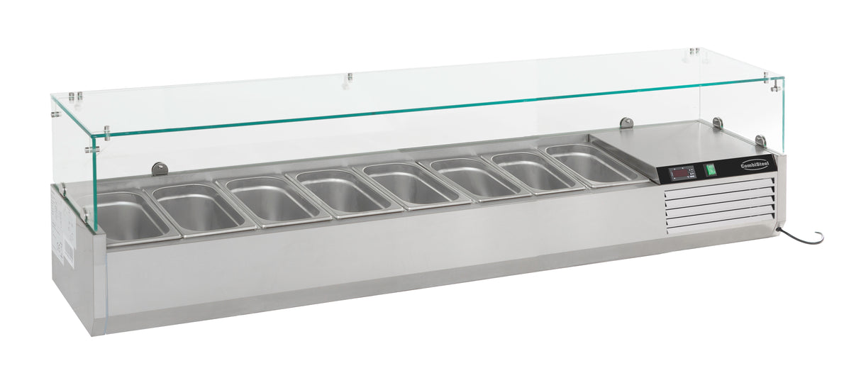 Opzetkoelvitrine | 8x1/3 GN | 1800x395x435(h)mm