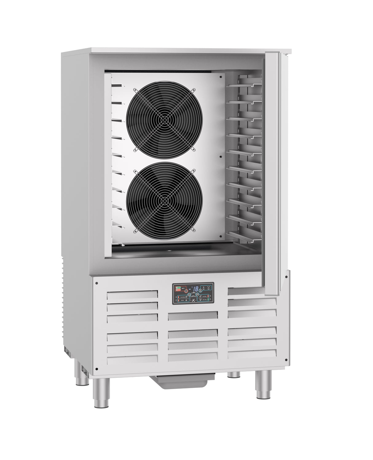 Blastschiller PRO LINE | 10 Niveaus (1/1 GN) | Max. 30kg (Koelen) / 25kg (Vriezen) | 2.2kW (230V) | 800x750x1410(h)mm