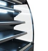 Wandkoeling zwart met nachtafdekking | 380L | 3 schappen | +2°C/+8°C | Geforceerd | 1300x660x1500(h)mm
