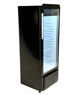 Glasdeur Koelkast | Laag Model | 240L | Zwart | +1°C/+10°C | Geforceerd | Wielen | 540x560x1525(h)mm