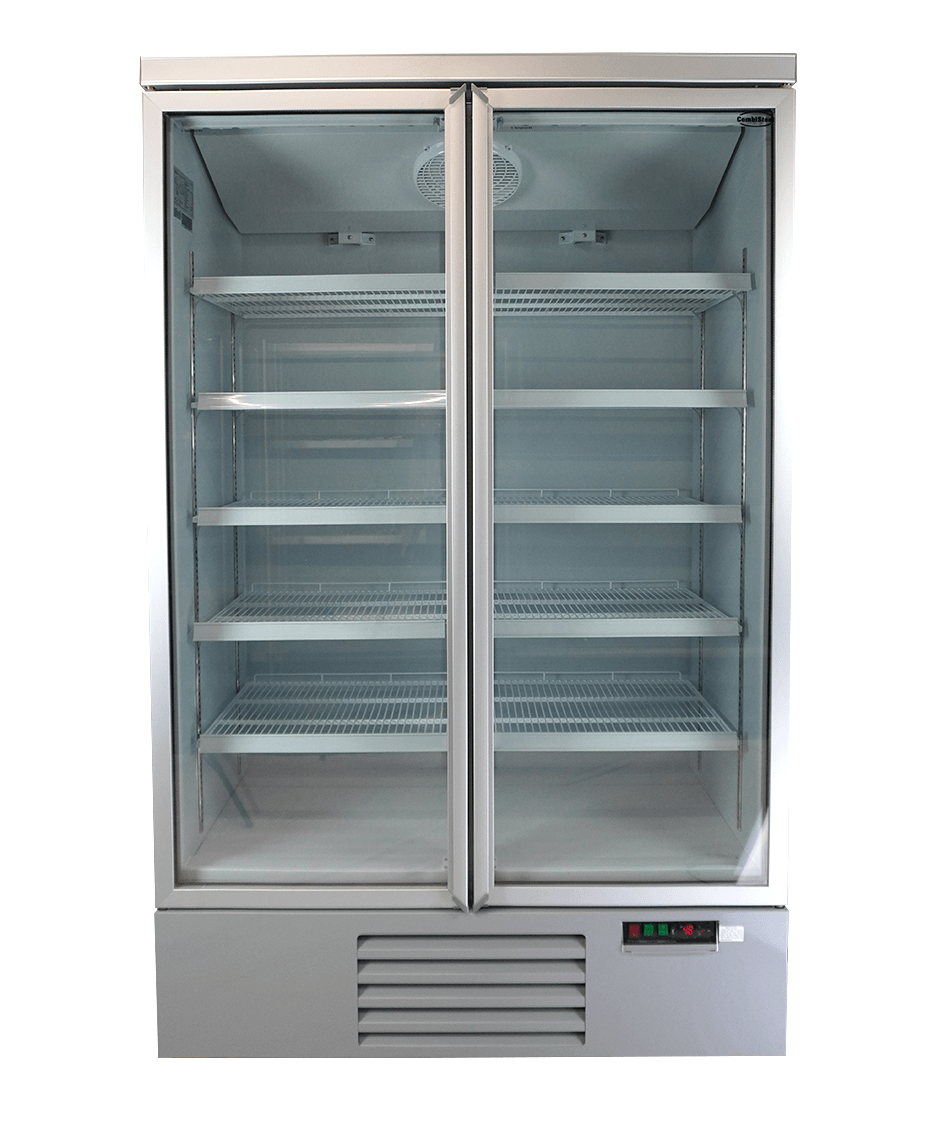 Glasdeur Koelkast Wit | 1000L | 2 Glasdeuren | 0°C/+10°C | Geforceerd | 1253x710x1997(h)mm