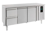 Koelwerkbank | ENERGY LINE | 291L | 2 deuren 2 laden | +2°C/+8°C | Geforceerd | 1795x700x860(h)mm