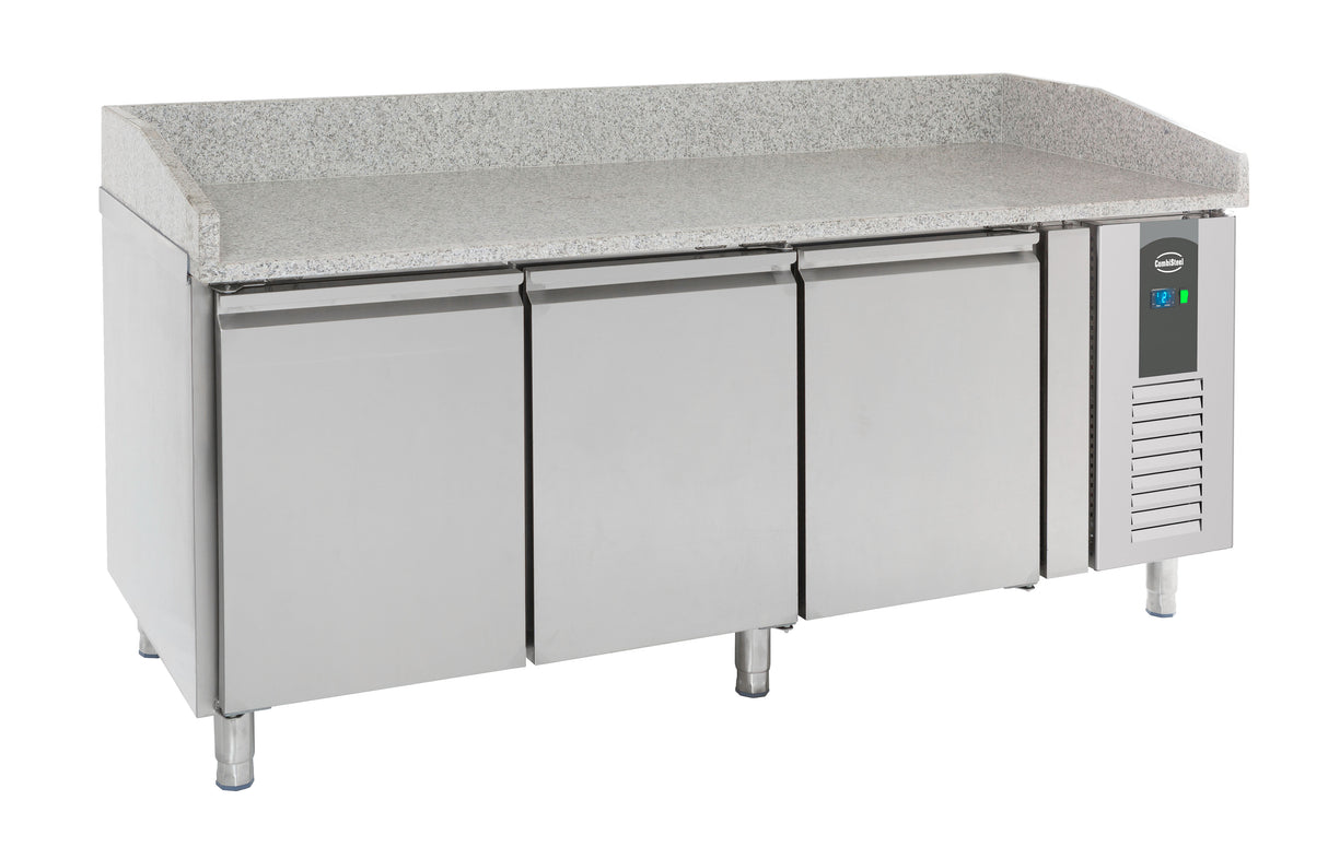 Pizzawerkbank | 580L | 3 Deuren (EN600x400) | +2°C/+8°C | Geforceerd | 2025x800x1000(h)mm