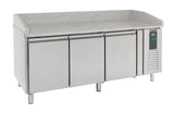 Pizzawerkbank | 580L | 3 Deuren (EN600x400) | +2°C/+8°C | Geforceerd | 2025x800x1000(h)mm
