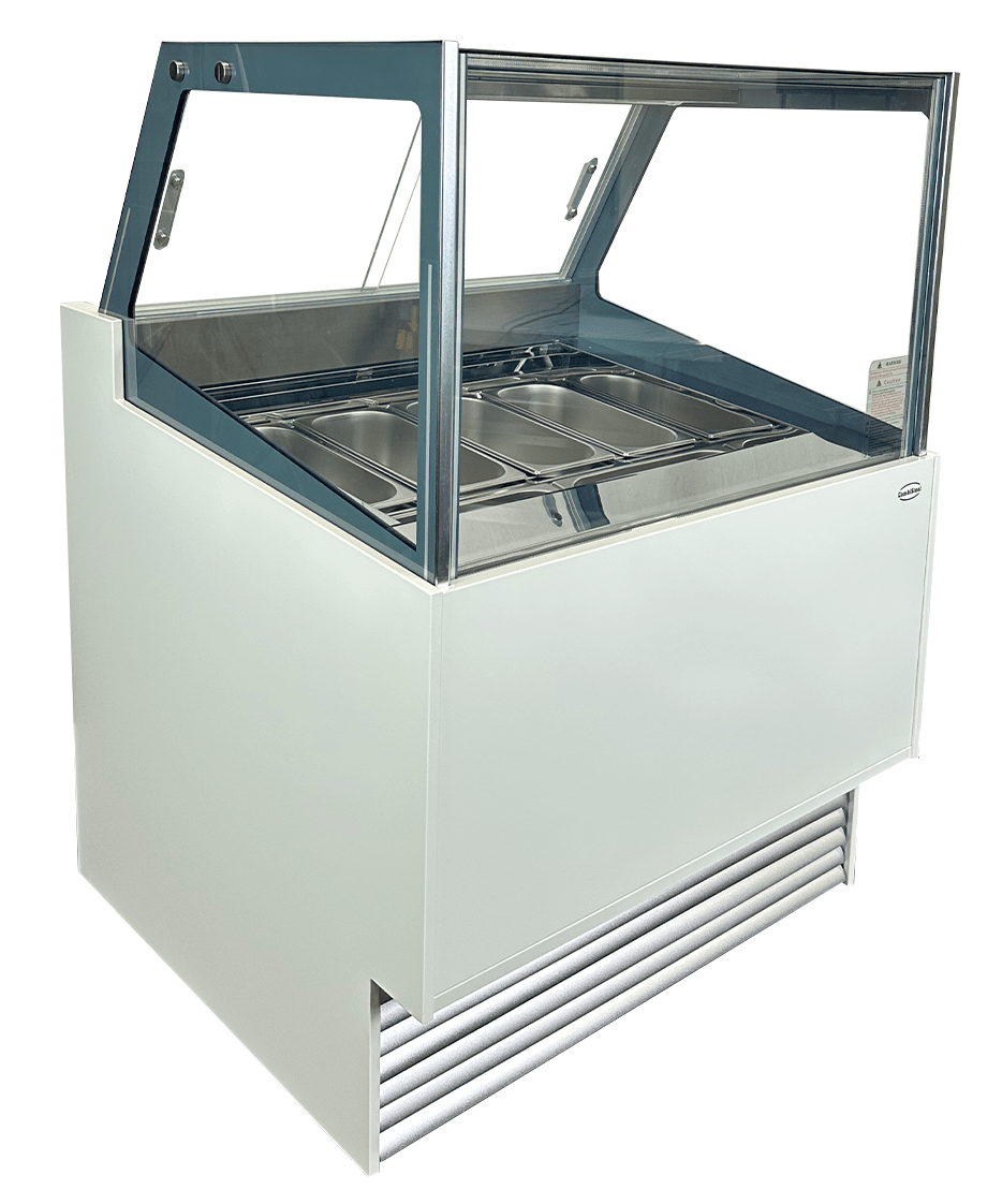 Schepijsvitrine KOMODO | 189L | 6x 5L | -16°C/-18°C | Geforceerd | 910x880x1300(h)mm