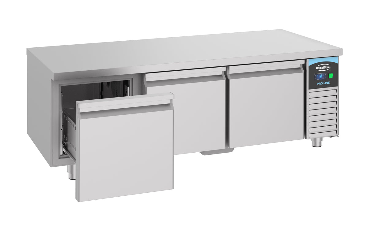 Koelwerkbank PRO LINE | Laag Model | 280L | 3 Laden | -2°C/+8°C | Geforceerd | 1600x700x600(h)mm
