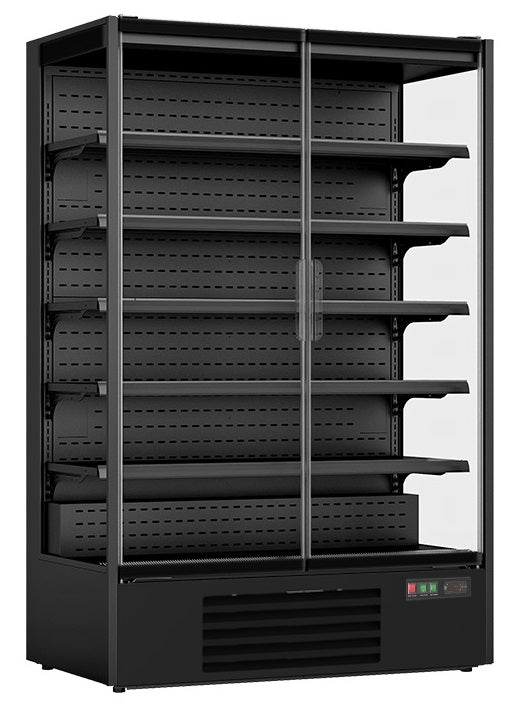 Wandkoeling Marco | Zwart | Draaideuren| 1292L | -1°C/+5°C | Geforceerd | 5 Etages | 1310x740x2010(h)mm