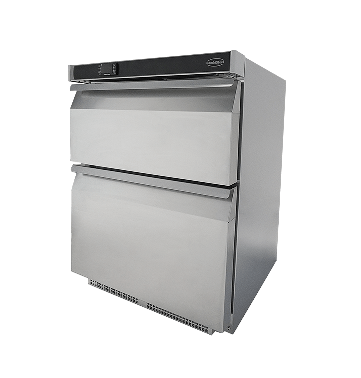 Koelkast | Energiezuinig | 101L | RVS | +2°C/+8°C | Geforceerd | 2 Laden | 600x605x810(h)mm