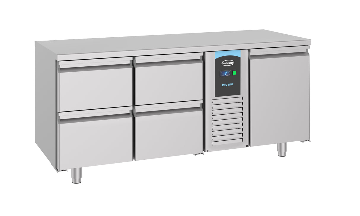 Koelwerkbank | ENERGY LINE | 474L | 1 Deur + 4 Laden (1/1 GN) | -2°C/+8°C | Geforceerd | 1785x700x850(h)mm