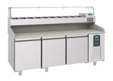 Pizzawerkbank | PRO LINE | 615L | 3 Deuren | -2°C/+8°C | Geforceerd | 2100x800x1080(h)mm