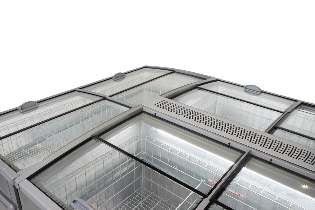 Supermarkt Vrieskist | 1040L | Grijs | -18°C/-22°C | Statisch | Schuifdeksels | 2500x850x870(h)mm