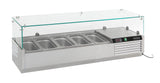 Opzetkoelvitrine | 5x1/4 GN | 1200x335x435(h)mm
