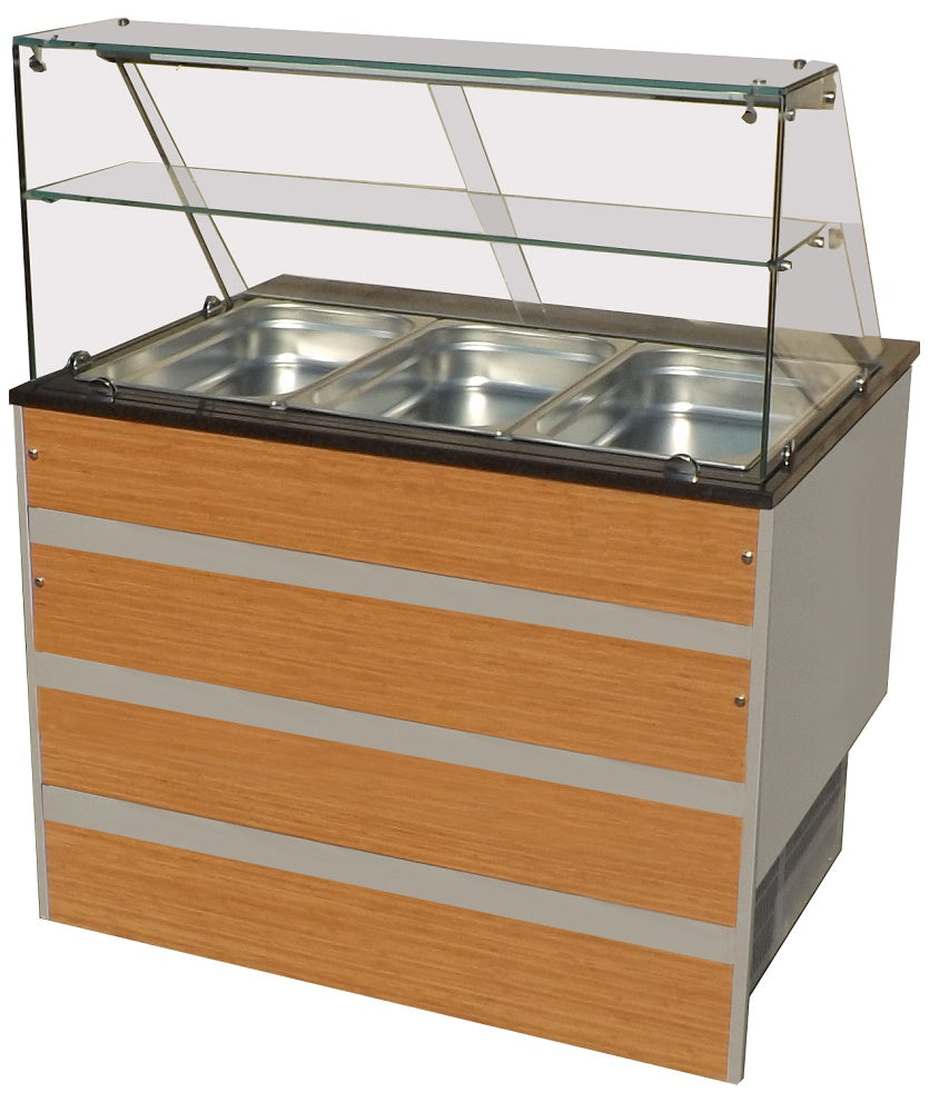 Gekoeld Buffet GN 3x 1/1 met led verlichting | Statisch | 230V | 1070x800x850/1350h)mm