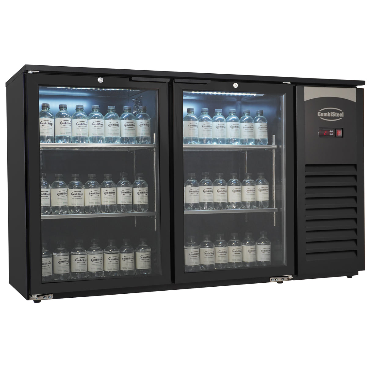 Barkoeler Glasdeuren | Zwart | 305L | +2°C/+10°C | Geforceerd | 1434x520x860(h)mm