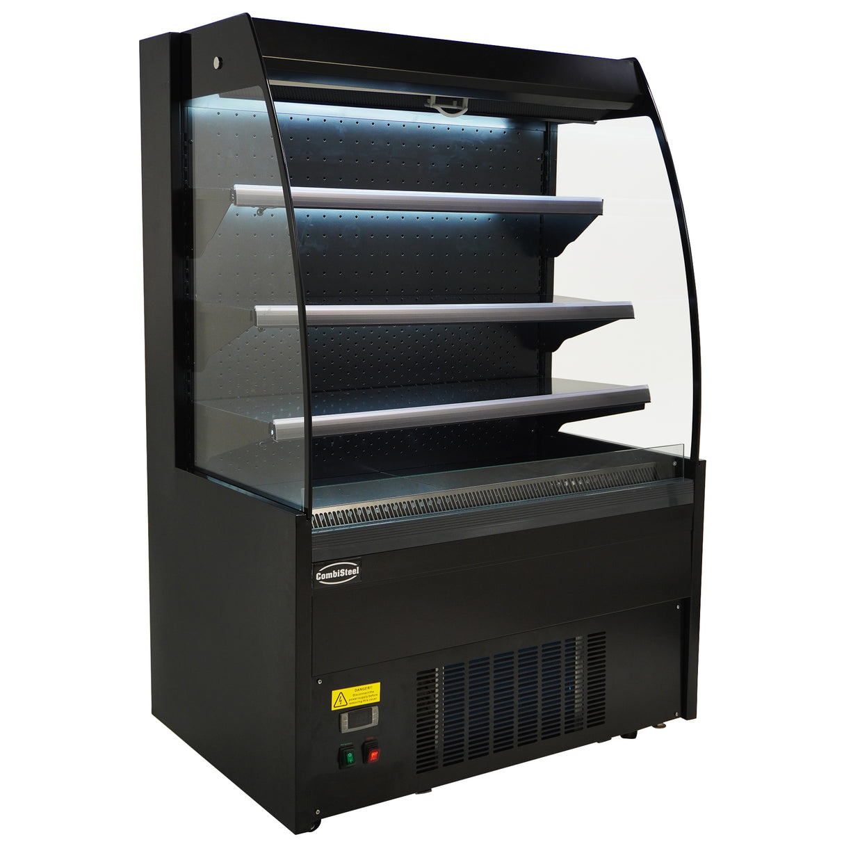 Wandkoeling zwart met nachtafdekking | 290L | 3 schappen | +2°C/+8°C | Geforceerd | 1000x660x1500(h)mm