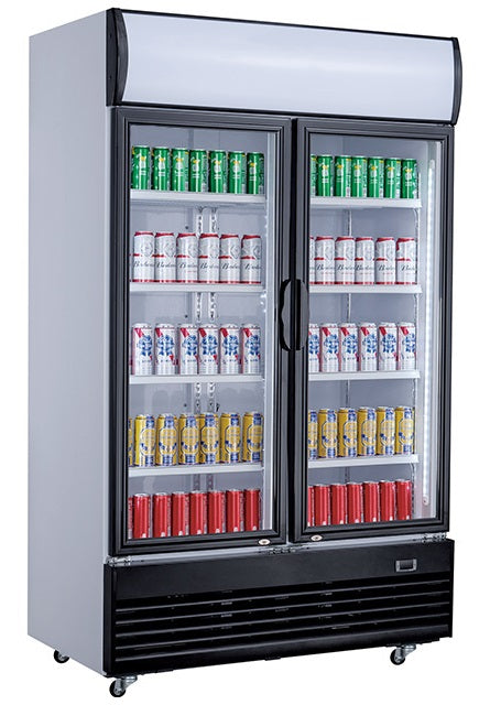 Glasdeur Koelkast Wit | 800L | 2 Deuren | +2°C/+10°C | Geforceerd | 1000x730x2072(h)mm