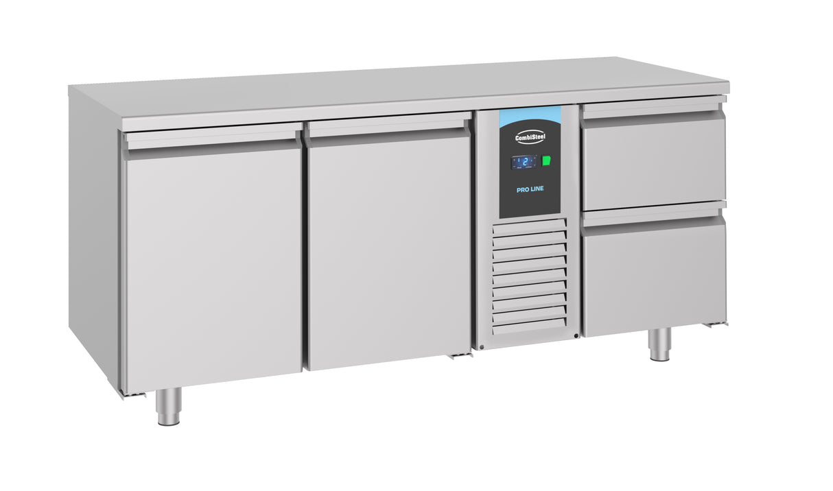 Koelwerkbank | ENERGY LINE | 474L | 2 Deuren + 2 Laden (1/1 GN) | -2°C/+8°C | Geforceerd | 1785x700x850(h)mm
