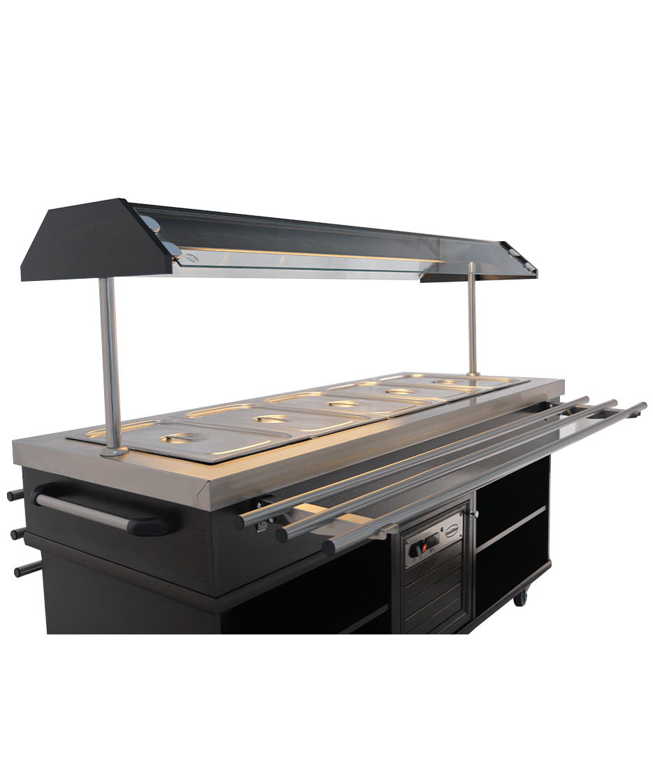 Gekoeld Buffet | 5x 1/1 GN | +4°C/+8°C | Statisch | Verlichte Kap | 1900x700x1400(h)mm