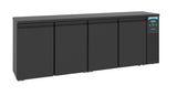 Barkoeler Pro-Line 680L  | Zwart | 4 Deuren | -2°C/+8°C | Geforceerd | 2490x550x950(h)mm