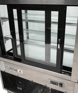 Koelvitrine | 270L | Zwart/RVS | +2°C/+8°C | 3 Schappen | 915x675x1210(h)mm